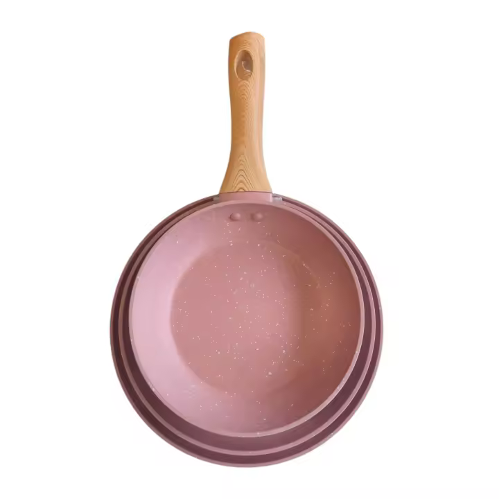 PACK X3 - SET X3 - SARTENES - SARTEN - APTO PARA TODO TIPO DE FUEGO - APTO LAVAVAJILLAS - COLOR GRIS - BATERIA DE COCINA - 3 PIEZAS EN GRANITO - 20 CM - 24 CM - 28 CM - ANTIADHERENTE - MARMOL FUNDIDO A PRESION - APTO INDUCCION - COLOR ROSA - GRANITO - 1