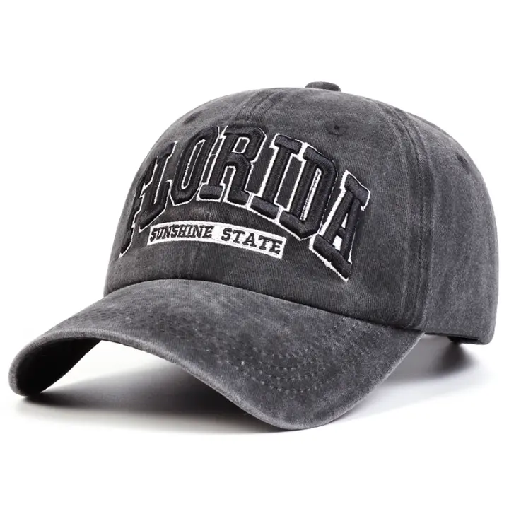 Gorro De Béisbol Ajustable Para Hombres Y Mujeres Con Bordado De Letras FLORIDA Protección Solar Casual Primavera Otoño - 1