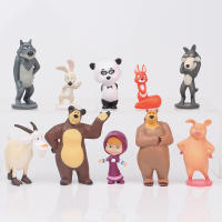 Juguete De Peluche Masha 10 Piezas Para Niños Figura De Acción Masse Bear PVC Edad Recomendada 14+ Años Decoración De Habitación - details 1