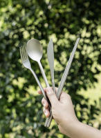 Set De Utensilios De Cocina De Camping De Titanio Boundless Voyage Cuchillo Fork Cuchara Conjunto De Chopsticks Para Viajes Y Expediciones - details 6