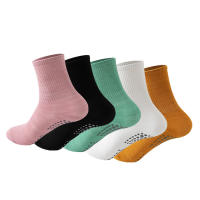 Calcetines De Gimnasio De Algodón Transpirables Para Yoga Y Pilates Antideslizantes Para Mujer Compresión Deporte Con Logo Unisex Personalizable - details 0