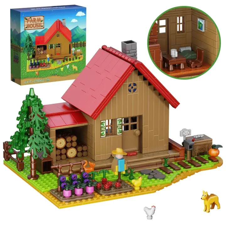 Set De Bloques De Construcción DIY Creativo MOC Stardew Valley Valle De Estrellas Con Animales Árboles Y Plantas Juguete De Rompecabezas Para Niños Regalos Para Niñas - 1