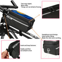 Bolsa De Manillar Para Bicicleta B-SOUL Front Beam Bag Compatible Con Bicicletas De Montaña Y Carretera Bolsa Táctil Para Móvil - details 1