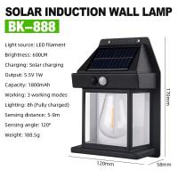 Lámpara De Tungsteno Solar Con Sensor De Movimiento Inteligente 3 Modos De Iluminación Impermeable Para Decoración De Jardín Y Pared - details 4