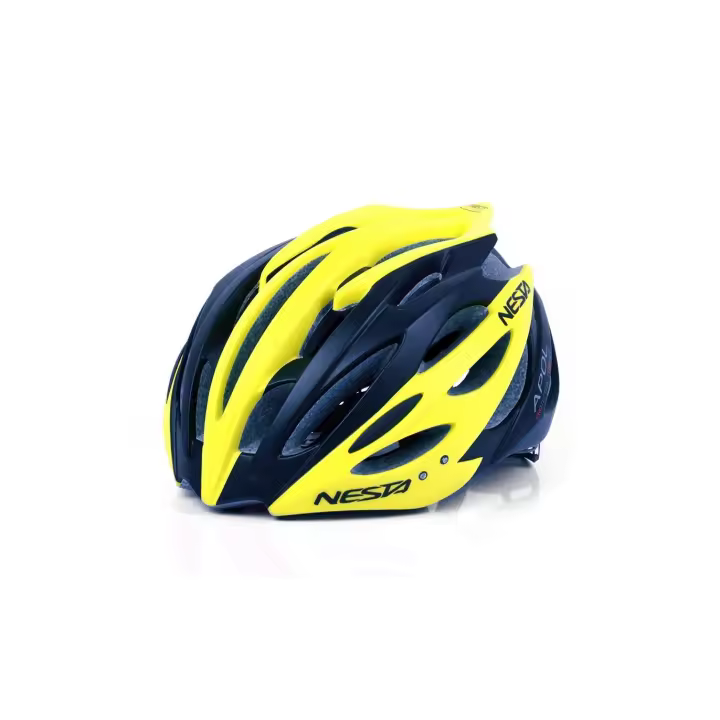Casco NESTA Apol Amarillo - Ventilación y Visera Extraíble para Ciclistas - 1
