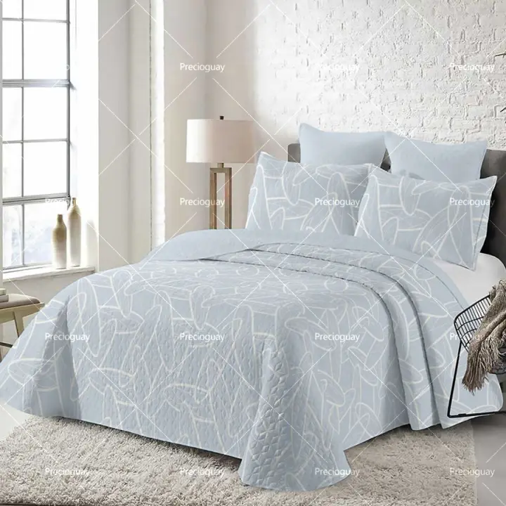 Juego de cama sencillo de tres piezas de algodón puro + 2 fundas de almohada para las cuatro estaciones. - 1
