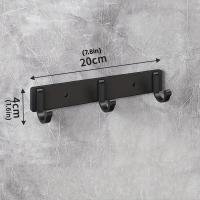 Ganchos De Pared Montados En Aluminio Negro Moderno HelloYoung Para Toallas Ropa Y Abrigos Perfectos Para El Baño Accesorio De Pared Metálico - details 3