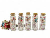Lote de 10 marcasitios de cristal con flores secas y preservadas, mensaje de Feliz Navidad - Regalos para invitados, familiares y amigos en Navidad - details 4