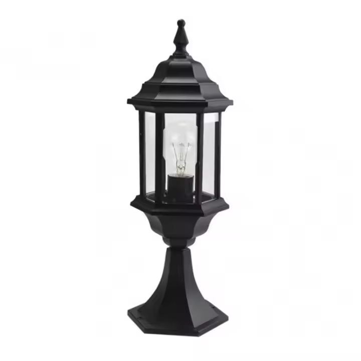 FABRILAMP Farol Sobremuro Exterior Aluminio Pollux Negro 48,5x17x17 Cm IP44 - Diseño Elegante - 1