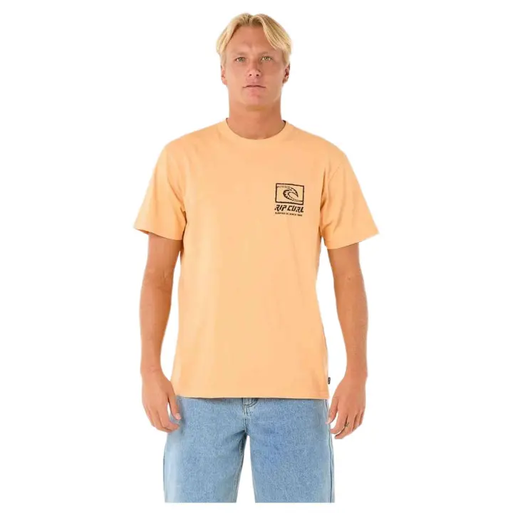 Rip Curl modelo Raw Energy Trad Tee para hombre en color naranja - 1