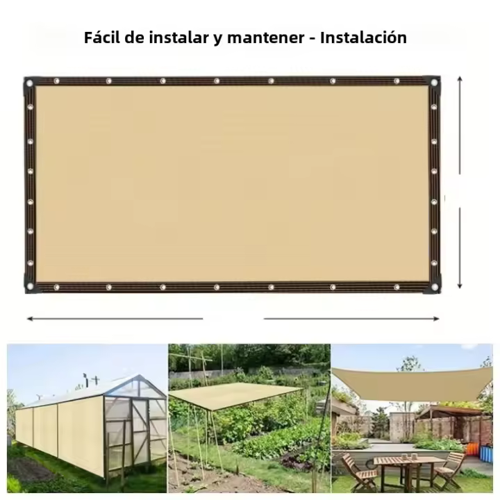 Red De Sombra 12-Pines Para Jardín Patio Piscina Y Balcones Protección UV Cubierta Antirradiación Para Exterior - 1