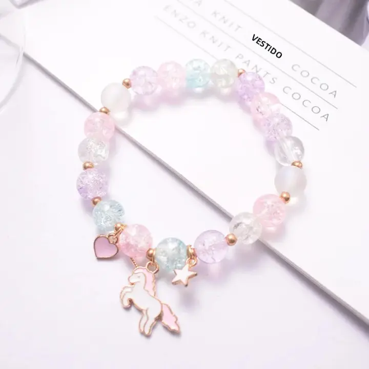Makersland Pulsera De Bolas Dulce Con Colgante De Flor Para Niñas Y Mujeres Joyería De Encanto Regalos Para Niñas Pulsera De Moda - 1