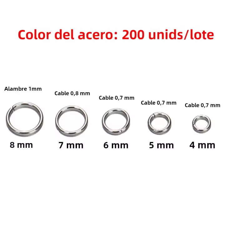 Anillos De Salto Abiertos De Acero Inoxidable 200pcs 4-8mm Para La Fabricación De Joyas Componentes DIY Accesorios Conectores - 1