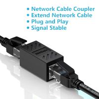FGNS Empalme RJ45 Escudo, Cable Alargador RJ45, Conector de Red Ethernet RJ45, Adaptador Hembra a Hembra Blindado, para Cable Ethernet cat5, cat5e, cat6e, cat6e, cat7 Hembra - details 0