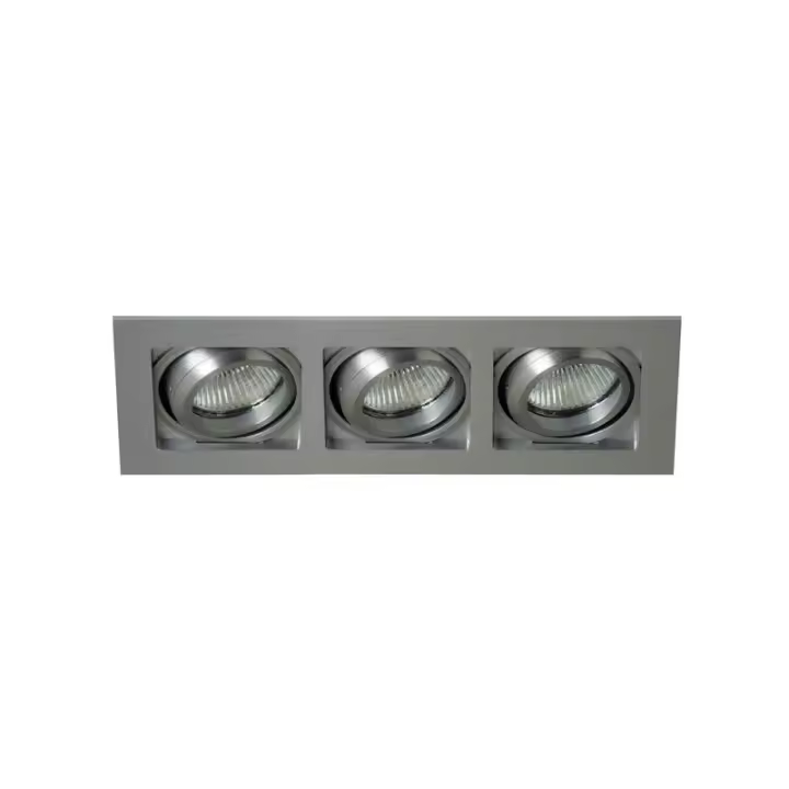 CRISTAL RECORD Aro Empotrable Basculante Lucer Plata (3 Luces) - CRISTALRECORD 03-043-00-003 - Focos Empotrables LED - 1