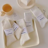 Calcetines De Algodón Para Mujer Estilo Japonés Y Coreano De Color Sólido Negro Blanco Gris Calcetines Largos De Escuela - details 5