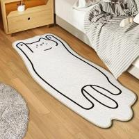 Carpetas De Bricolaje Imitación De Piel De Cordero Simples Y Dibujos Animados Para Sala De Estar Y Dormitorio Alfombrilla Antideslizante Lavable Y Secado Rápido - details 14