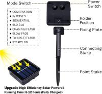 Luces Fae Solares Al Aire Libre IP65 Impermeables Con 8 Modos Luces De Hilo De Cobre Para Decoración De Jardín Y Festivales - details 4