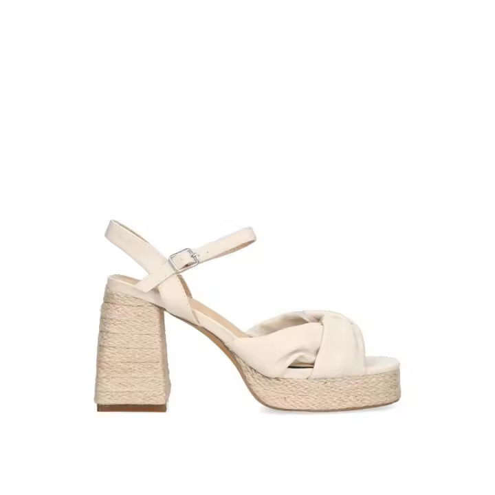 SANDALIA NUDO TACON RAFIA ETIKA 30008 TERESITAS, MUJER BEIGE - 1
