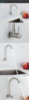 Grifo De Cocina De Acero Inoxidable Montado En Pared Sencillo Para Agua Fría Curva Baja Tapa De Agua De Calidad Premium - details 13