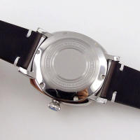 Reloj Automático Tandorio 42mm NH35A 20bar Dial Negro Calífornia Cristal De Zafiro Corona Ajustable Cuarzo Polido Cuero Negro - details 12