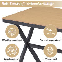 Juego de Muebles de Jardín with Cojines Cómodos: Sofá 3 Plazas, 2 Sillas, 2 Mesas de Café - Encimeras Vidrio Lacado y Madera de Plástico, Acero Galvanizado, Color Gris - details 5