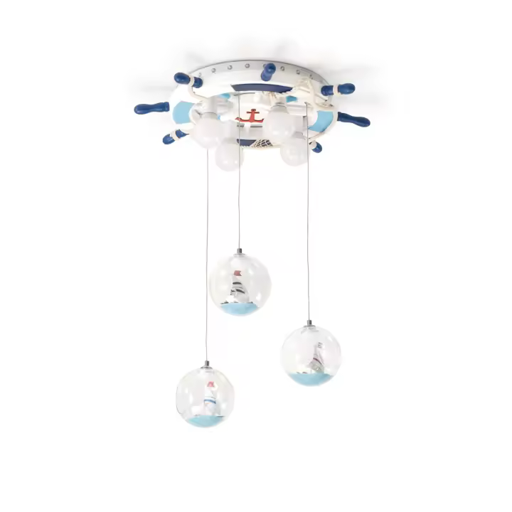 Lámpara de Techo Infantil Estilo marinero - 4 Bombillas E27- Metal - AZABAK - 1