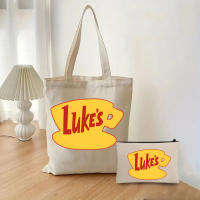 Bolso De Hombro Para Mujeres Y Hombres Gilmore Girls Luke Impresión Tote De Lona Ecológico Gran Capacidad Bolso De Maquillaje Moda - details 4