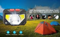 Lámpara De Cabeza Potente LED Inducción USB Recargable Con Batería Integrada Para Pesca Y Camping Hazer Luz Frontal COB Linterna Torcha - details 1