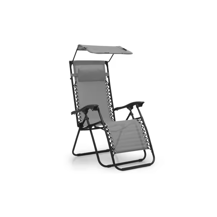 Mediawave Tienda Silla gravedad cum plegable reclinable Textilene Sombrilla Techo - 1