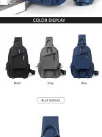 Bolsa De Pecho Casual Impermeable De Negocios Oxford Unisex Gran Capacidad Estilo Casual Decoración Sin Nada Cierre De Cremallera - details 16