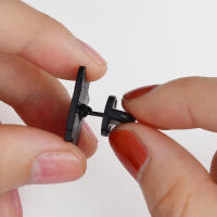 30Pcs Accesorios DIY De Metal Y Goma En Oro Plata Negro Abrazaderas De Mariposa Para Joyería Encapsulamiento De Seguridad - details 5