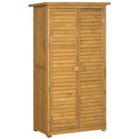 Outsunny Cobertizo de Madera 0,31 m² 87x46,5x160 cm Armario Exterior de Madera con 2 Puertas y 2 Estantes Interior - details 0