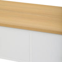 Mesa de Entrada Vintage, Mesa de Entrada de Madera Estrecha, Mesa de Entrada with Cajones y Estante Abierto para Pasillos, Entradas y Salones, Blanco Natural - details 4