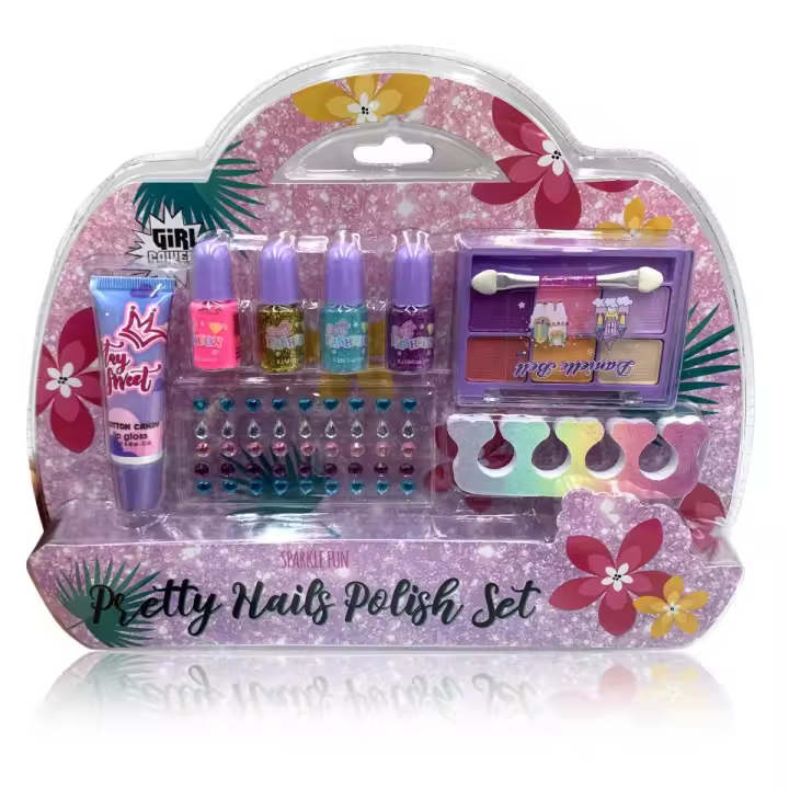 ESTUCHE DE UÑAS,PINTAUÑAS, PALETA DE COLORES Y BRILLANTES ADHESIVOS POKHARA - 1