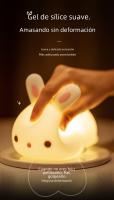 Lámpara De Noche LED RGB Con Sensor De Toque Conejo Silicona 16 Colores Recargable Para Niños Regalo De Fiestas Luz De Bunny - details 9