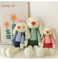 Muñeco De Peluche Conejo Con Orejas Largas Y Correa Juguetes De Peluche Para Niños Regalo De Cumpleaños Muñeco De Ropa - details 4