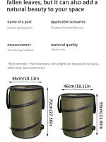 Bandeja De Ropa Sucia Portátil De 10 Gallones Para Almacenamiento De Basura Exterior Plegable Y Duradera Para Compostaje - details 2