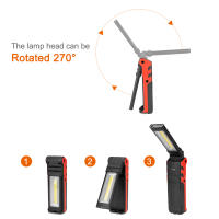 Lámpara De Trabajo LED COB Recargable USB Con Gancho Magnético Y Batería 18650 Torch Inspección Luz De Mano Impermeable 1200 Lumen - details 1
