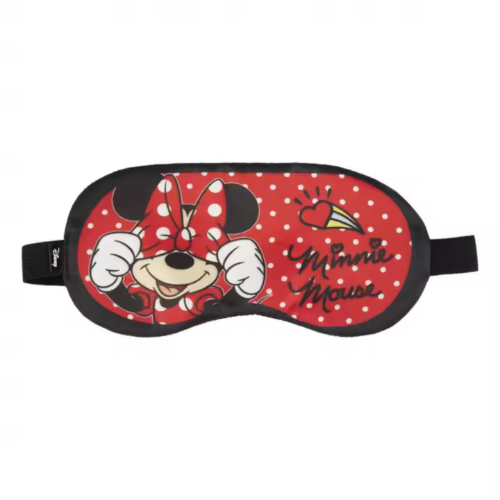 Minnie Mouse - Antifaz Infantil Estampado Rojo - Producto Oficial - 1