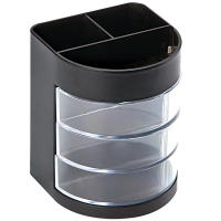 Porta Bolígrafos Con 3 Compartment Rotatorios En Arco Soporte Para Escritorio De Oficina Y Escuela Organizador De Suministros De Oficina - details 4