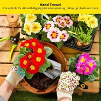 Paleta de jardín y pala de mano con mango de goma suave antideslizante para trasplantar, desmalezar, mover y alisar excavar y plantar - details 0