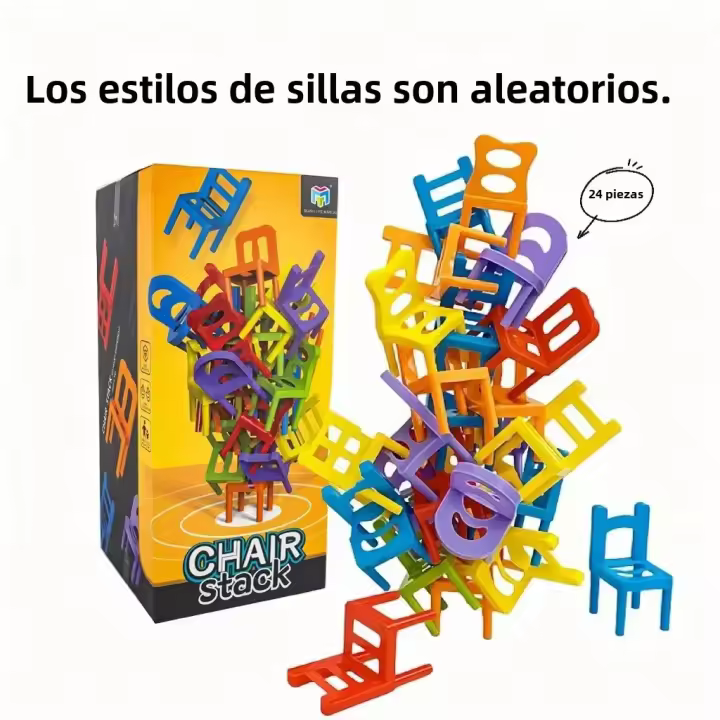 Juguetes Educativos Bloques De Pila Silla Juego Interactivo Para Padres Y Niños Reducción De Estrés Brindando Diversión Y Aprendizaje - 1