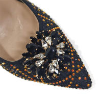 Sandalias De Fiesta Verdes Con Zapatos De Tacón Alto Y Bolso De Venus Chan Estilo INS Punta Redonda Brillante Elegantes Para Mujer - details 47