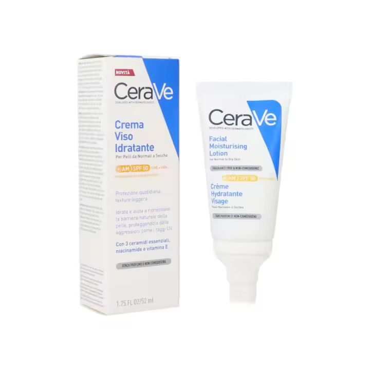 CeraVe Loción Hidratante Facial diario con protector solar  SPF50 52ml - 1