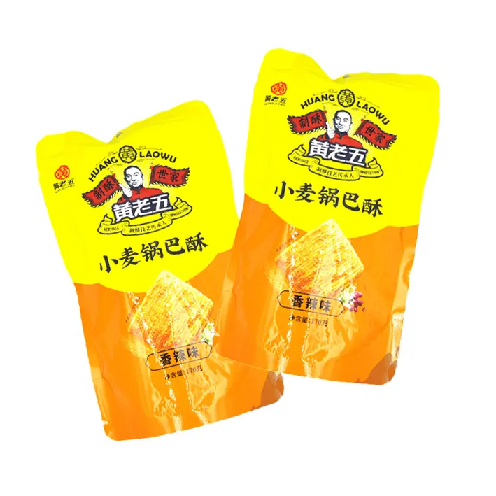 (HUANG LAO WU) PACK 2X SNACK CRUJIENTE DE TRIGO PICANTE 170G - 1