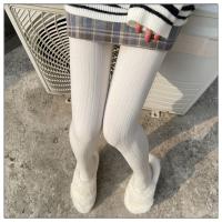 Medias De Pescar Japonesas Para Mujer Blancas Tejidas Con Torsión Leggings Elásticos De Otoño Solids Medias De Ropa Interior - details 9
