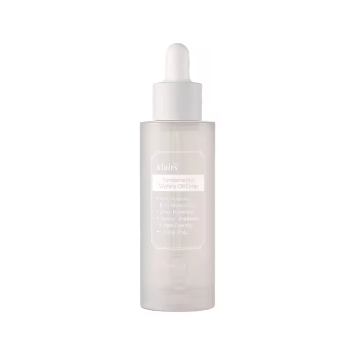 Klairs - FUNDAMENTAL WATERY OIL DROP (50 ml) - Sérum vegano hidratante con té verde y ceramidas, Ideal para pieles secas. - 1