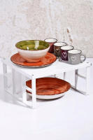 MAXHOME-Estante Plegable Multiusos,Estante apilable para cocina,gabinete,bandeja de almacenamiento para encimera 27.5X31.5X15.5cm - details 3