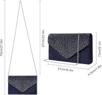 Bolso de Fiesta Noche Mujer Embrague Cartera de Mano de Satén para Mujer Diamantes, Bolsa de Cadena del Monedero para Boda y Baile, Bolsas de Hombre - details 0